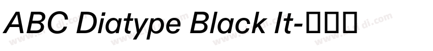 ABC Diatype Black It字体转换